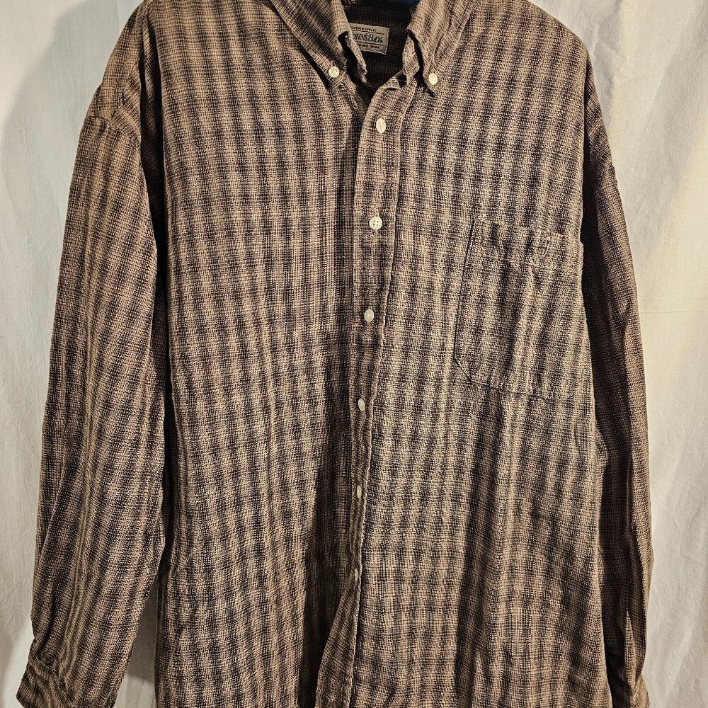 St. Johns Bay 2X Men's super soft 100% cotton plaid button up shirt